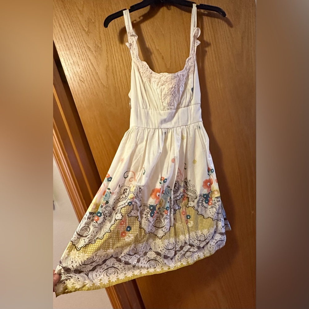 Multi print boho mini dress